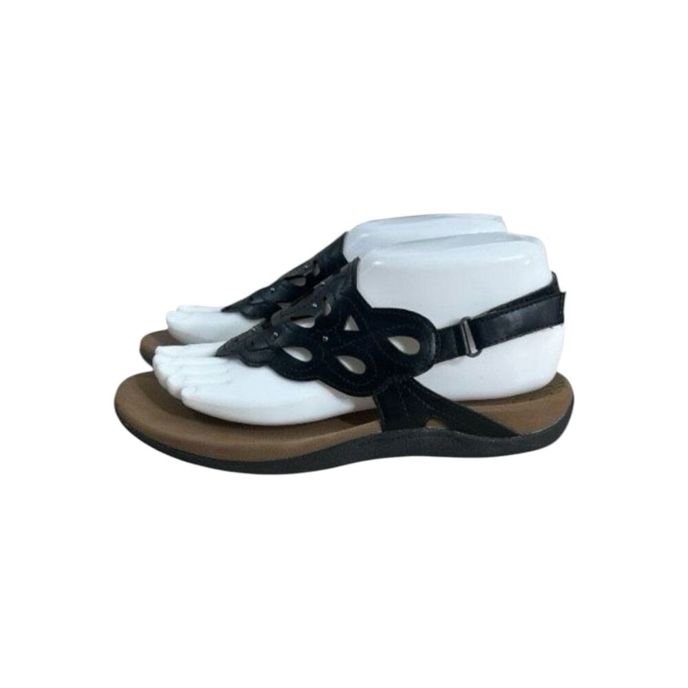 Rockport Women Ridge Black Sandals Size 6.5  Sling Back Summer Flexible
